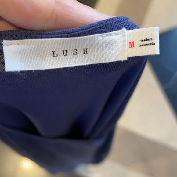 Lush flowey jersey dress, blue, sz M - Picture 4 of 4